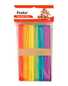 Färgade popsicles 50 st, paket med 6 färger