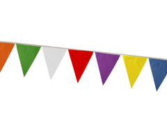 Färgade festflaggor på snöre - Flag garland