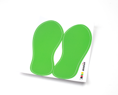 Gröna fotspår för golvet 12 cm