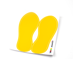 Gula fotspår till golvet 12 cm