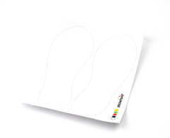 Vita fotspår till golvet 28 cm