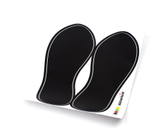 Svarta fotspår för golvet 28 cm