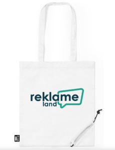 Vikbar väska av återvunnen polyester med långt handtag