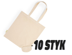 10 stycken ekologiska vikbara tygkassar
