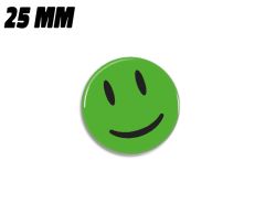 Grön glad smiley magnet 25mm