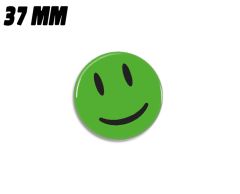Grön glad smiley magnet 37mm