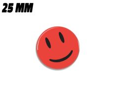 Röd glad smiley magnet 25mm 