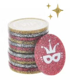 Tryckta glitterpolletter