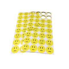 Smiley-magneter gula neutrala 2 cm - ark med 32