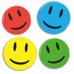 Glad smiley knapp
