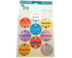 Belöningsdekaler, holografiska, 18 st.