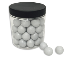 Knasiga choklad/lakritskulor med logotyp