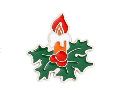 Julljus pin med gran 25x24mm