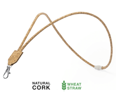 Smalt korknyckelband med standardkrok + stärkelselås