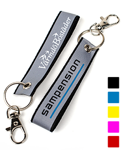 Kort reflekterande nyckelring - med din egen logotyp!