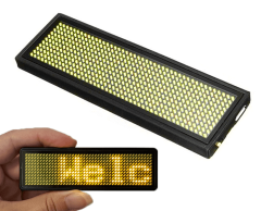 LED-namnskylt med rullande text, olika effekter