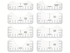Textillinjal - set med 8 linjaler