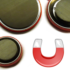 Knappdelar med magnet