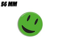 Grön mycket glad smiley magnet 56 mm