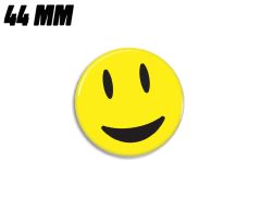 Gul mycket glad smiley magnet 44 mm