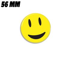 Gul mycket glad smiley magnet 56 mm