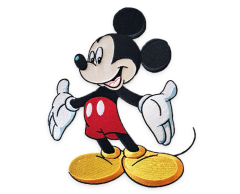 Stort Mickey Mouse strykjärnsmärke