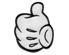 Mickey Mouse tummen upp strykemblem