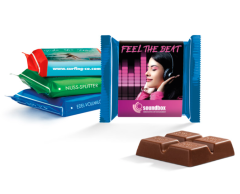 Ritter SPORT Mini med tryckt banderoll