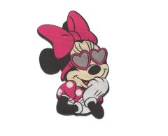 Minnie Mouse med solglasögon strykemärke