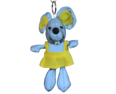 Mus reflexdjur (i gul och med klänning), utan logotyp