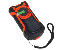 Lyxig nödradio med FM / AM-radio, WB väderkanaler, solpanel, SOS-larm, handvevsgenerator, ficklampa, läslampa, uppladdningsbara batterier och mer