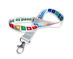 Globala målen nyckelband av återvunnen plast