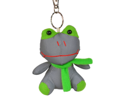 Neongrön groda reflexdjur med halsduk, utan logotyp