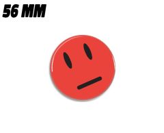 Röd neutral smiley magnet 56mm