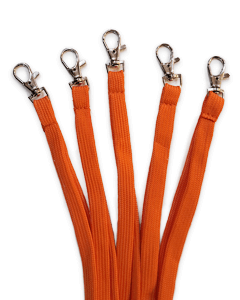 Orange rörnyckelband utan tryck 12mm