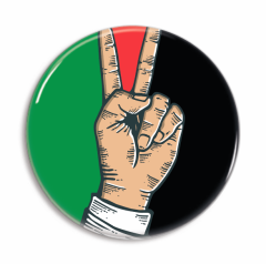 Palestina-badge med fredstecken