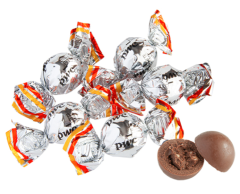 Pralin choklad kulor med logotyp