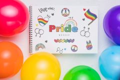 Prideballonger utan tryck - paket med 6 olika färger