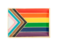 Progress Pride flagga pin 25x15mm - Ny Pride flagga