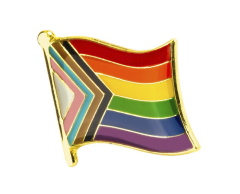 Progress Pride-regnbågsflagga pin