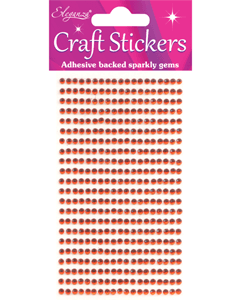 Röda strasstenar 3mm, 418 st. självhäftande