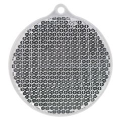 Rund hård reflexbricka med logotyp