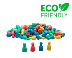 Set med spelpjäser (100 bitar, 4 färger)