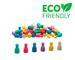 Paket med spelpjäser (60 stycken, 6 färger)