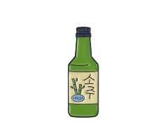 Koreansk Soju grön pin
