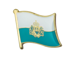 San Marino flagga emaljpin 19x16mm