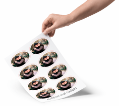 Motiv till ovala badges, klara att skriva ut