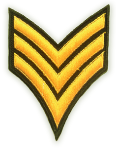 U.S. army sergeant ränder militärt strykemärke