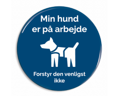 Servicehund i tjänst märke