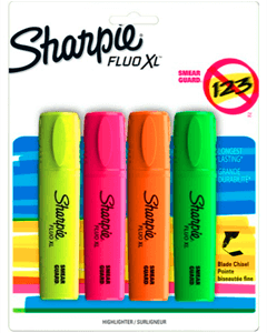 Sharpie Fluo XL Highlighters, 4 st. paket